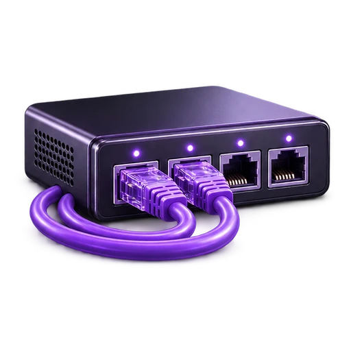 3D illustration for network cable installation